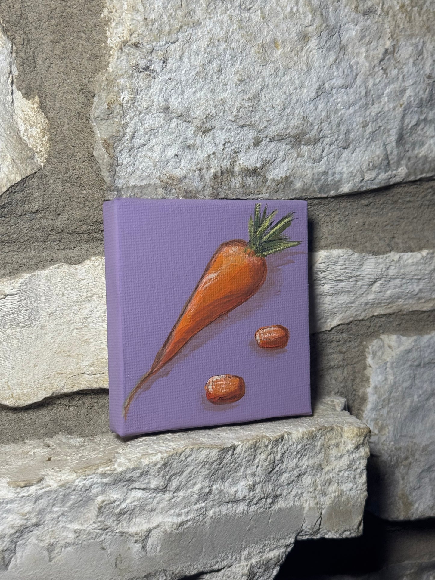 Mini food art canvas painting magnets