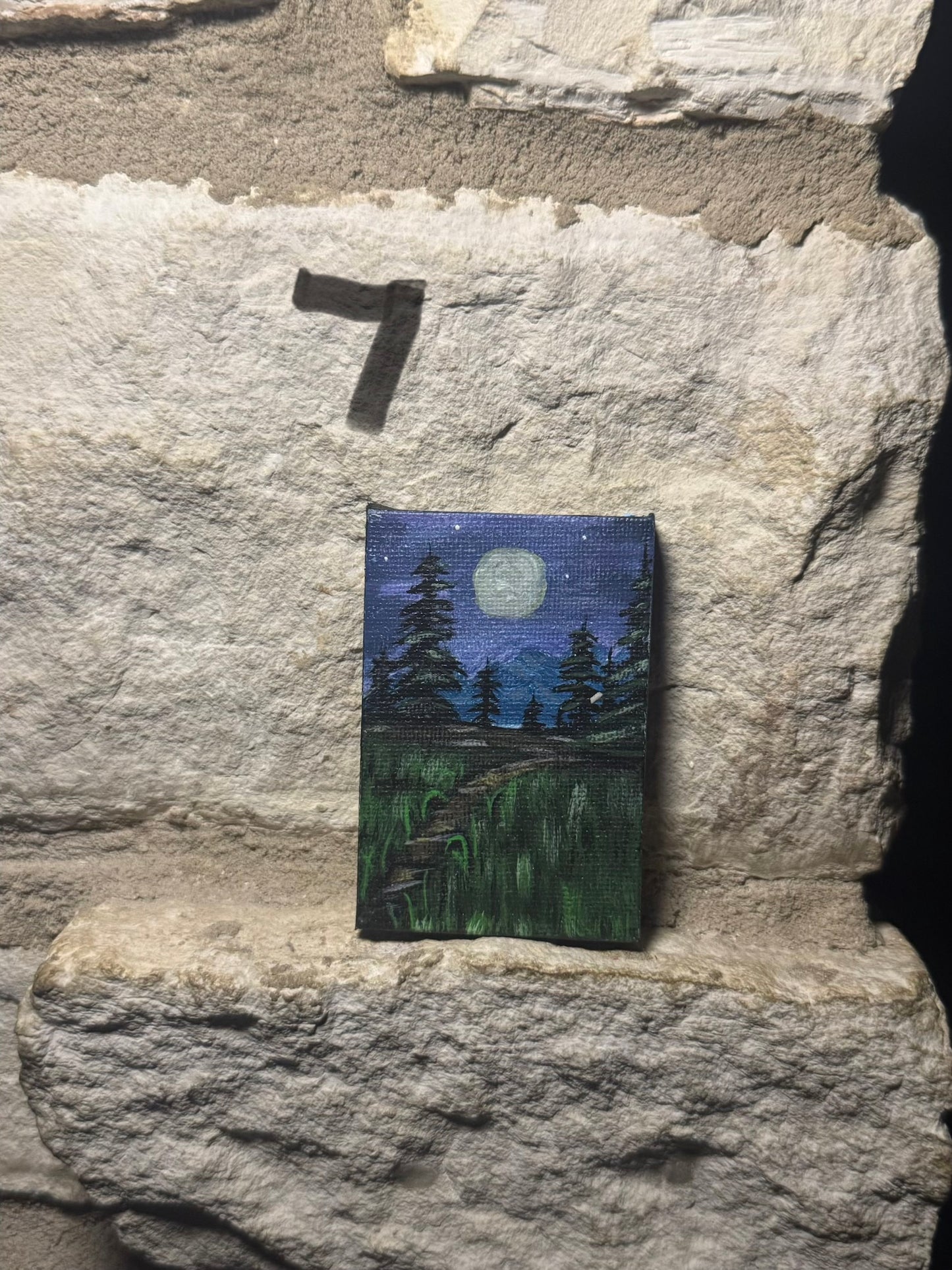Mini landscape painting magnets