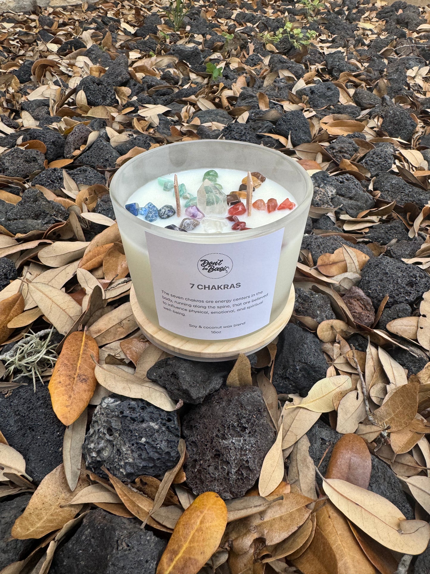 7 chakra soy coconut wax candle