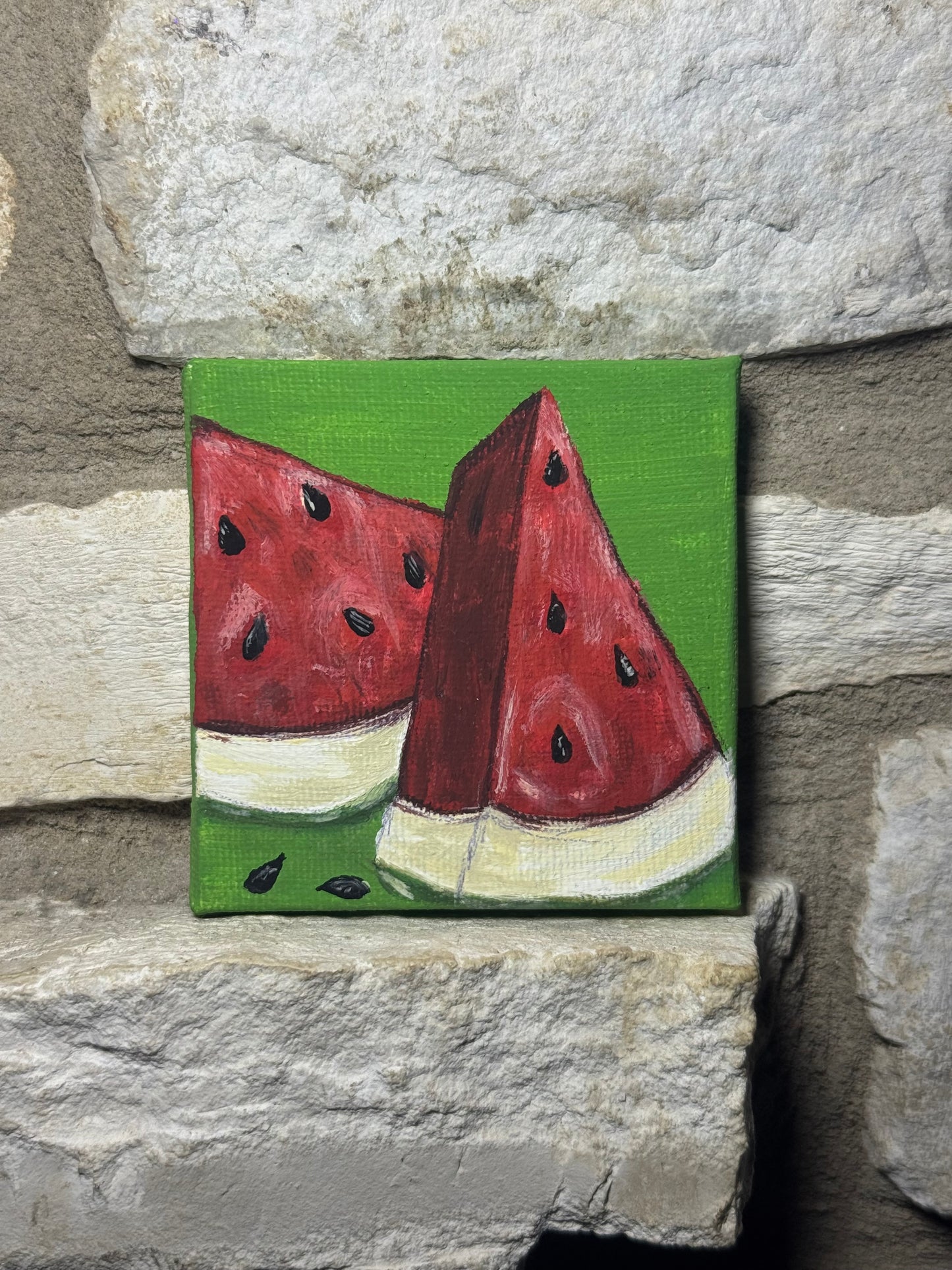Mini food art canvas painting magnets