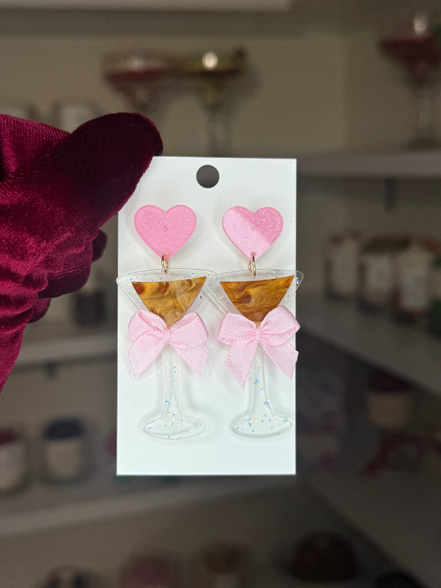 Espresso martini earrings