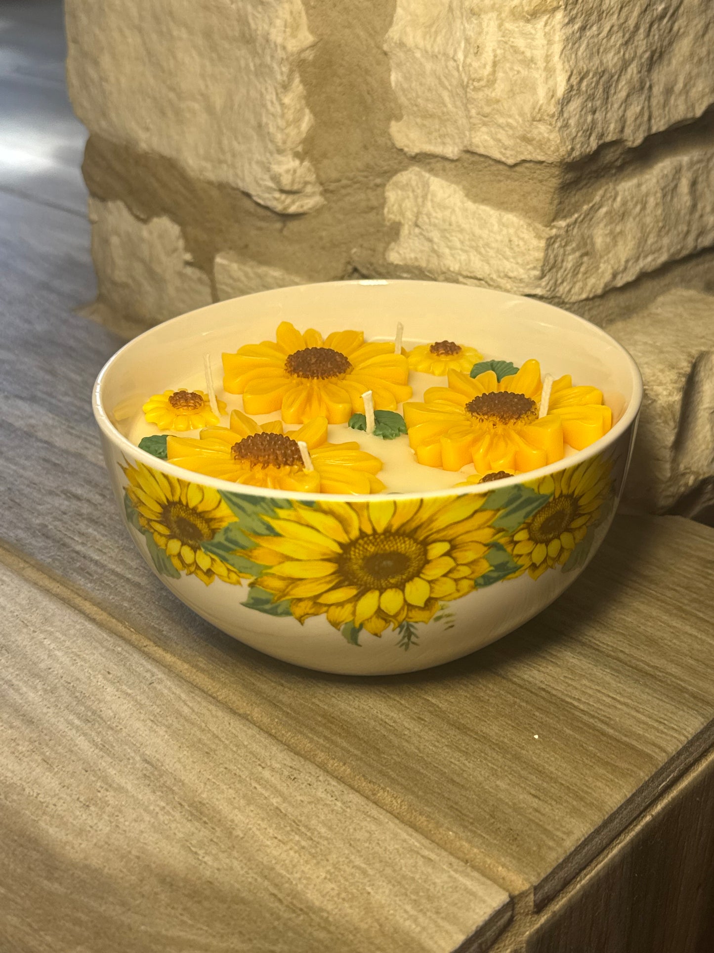 Sunflower candle