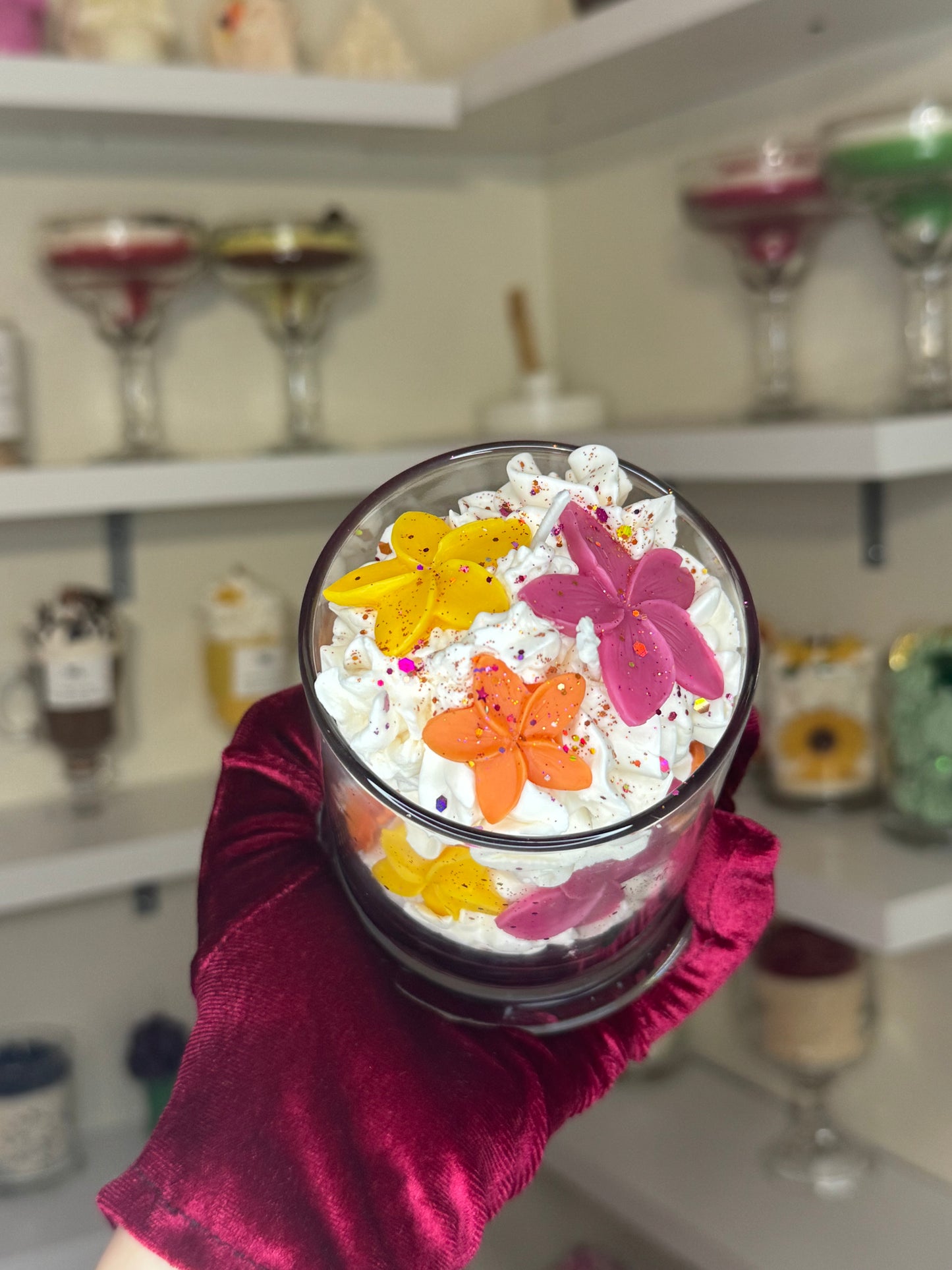 Floral candle