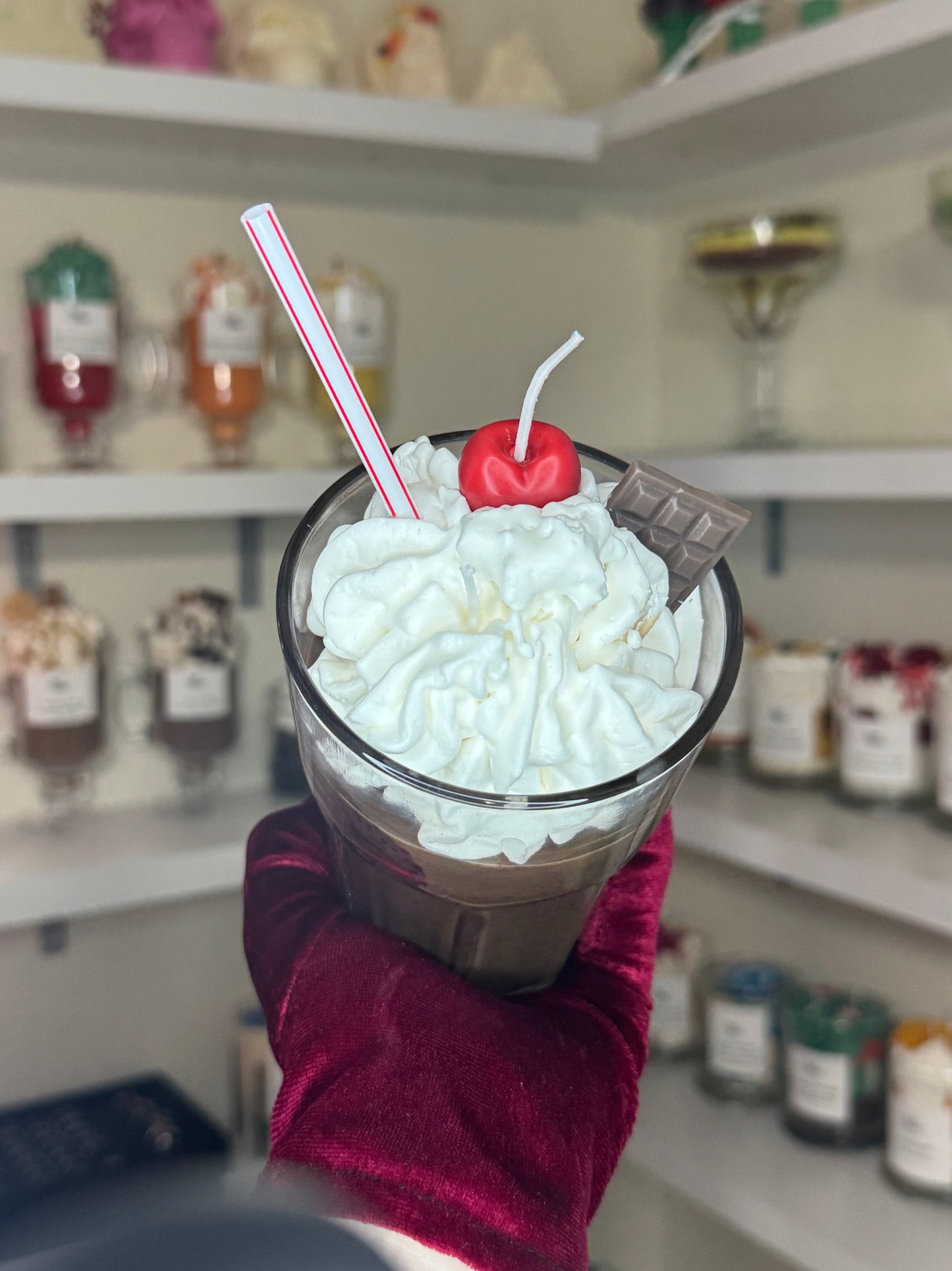 Chocolate shake candle