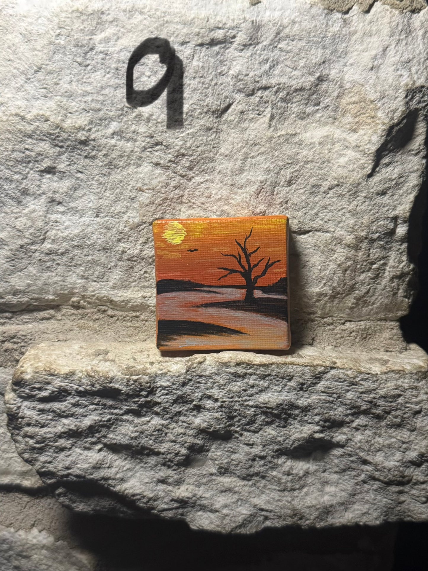 Mini landscape painting magnets