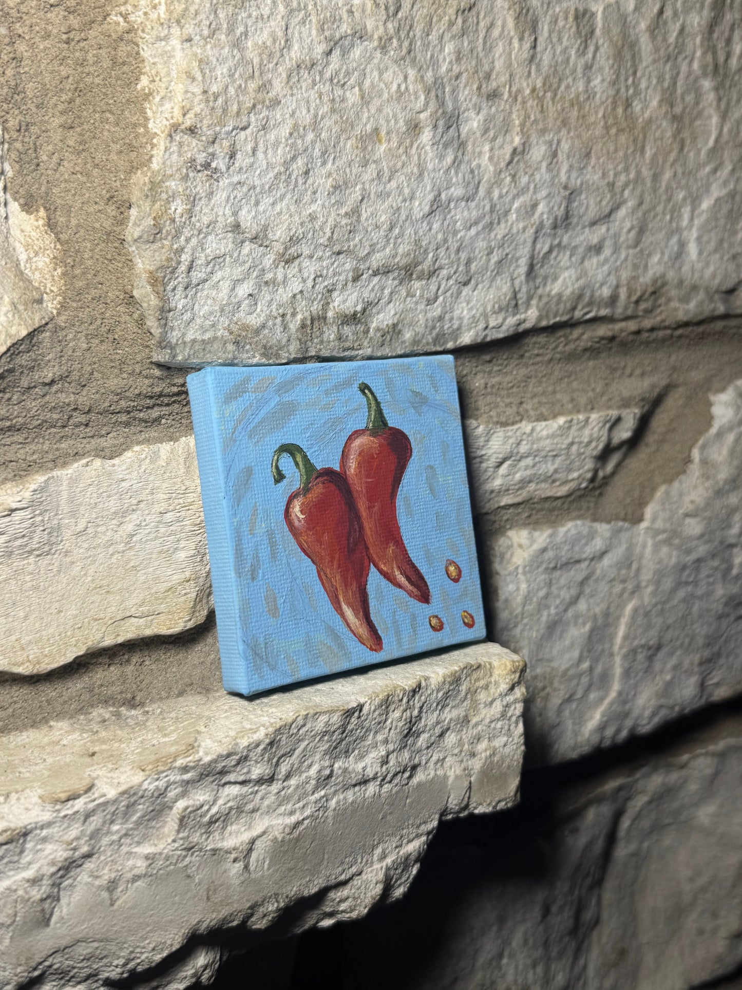 Mini food art canvas painting magnets
