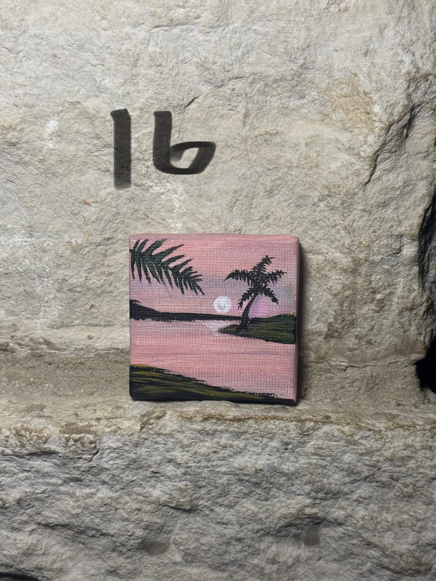 Mini landscape painting magnets