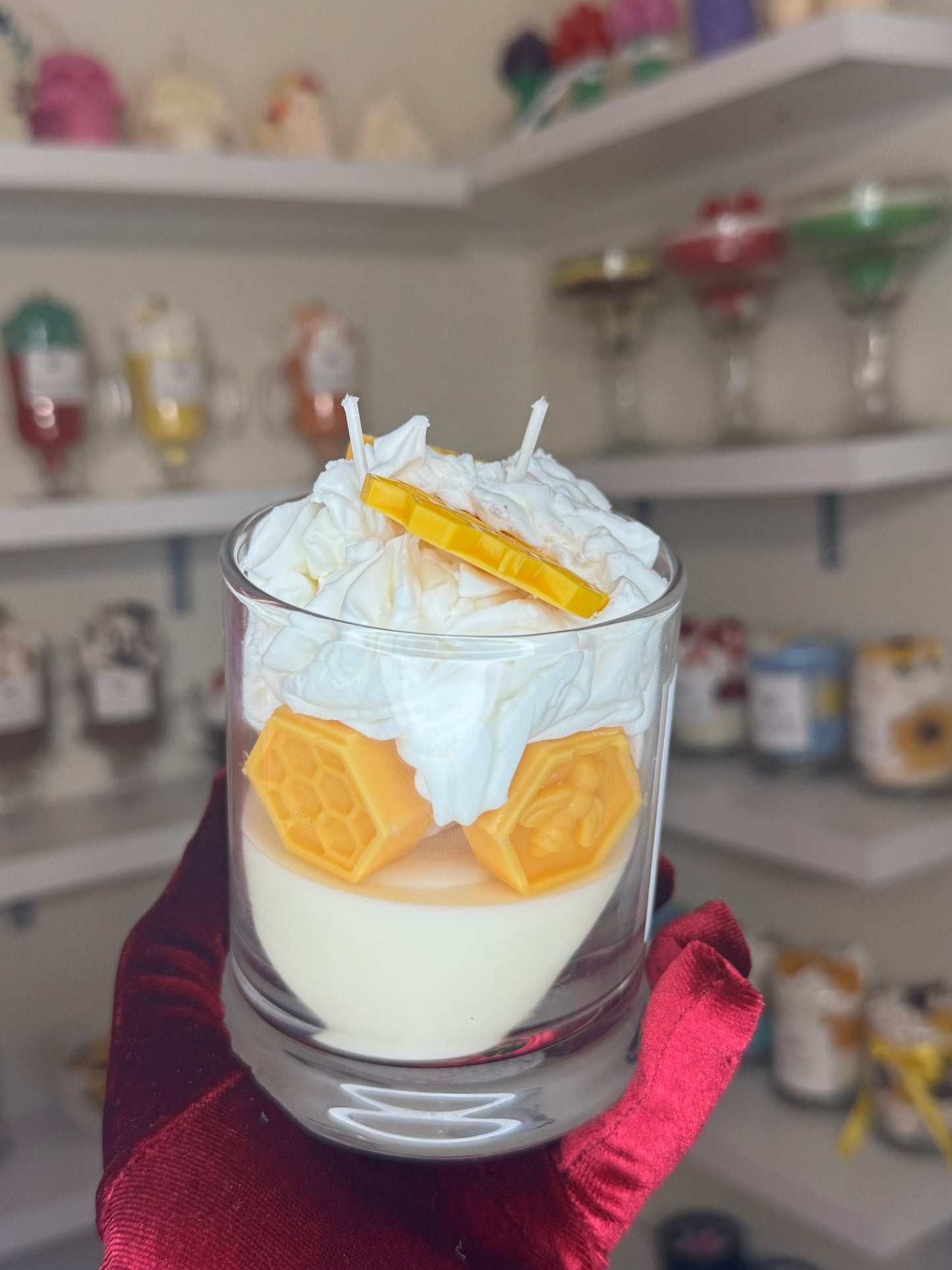 Honeycomb candle