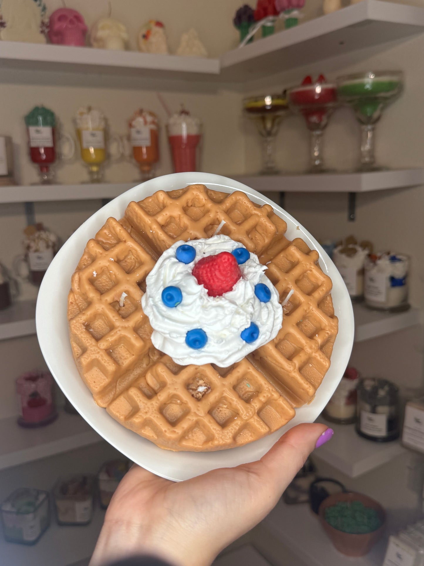 Waffle candle
