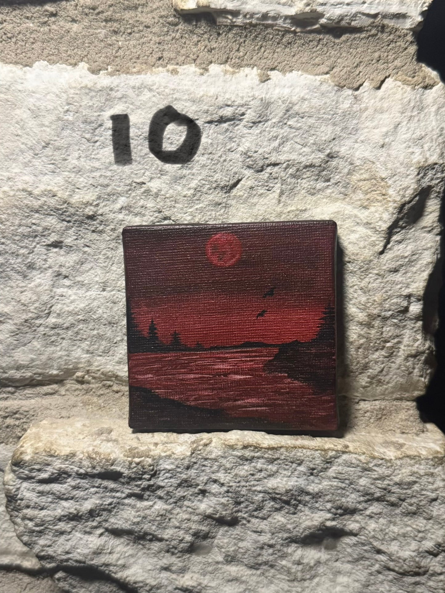 Mini landscape painting magnets
