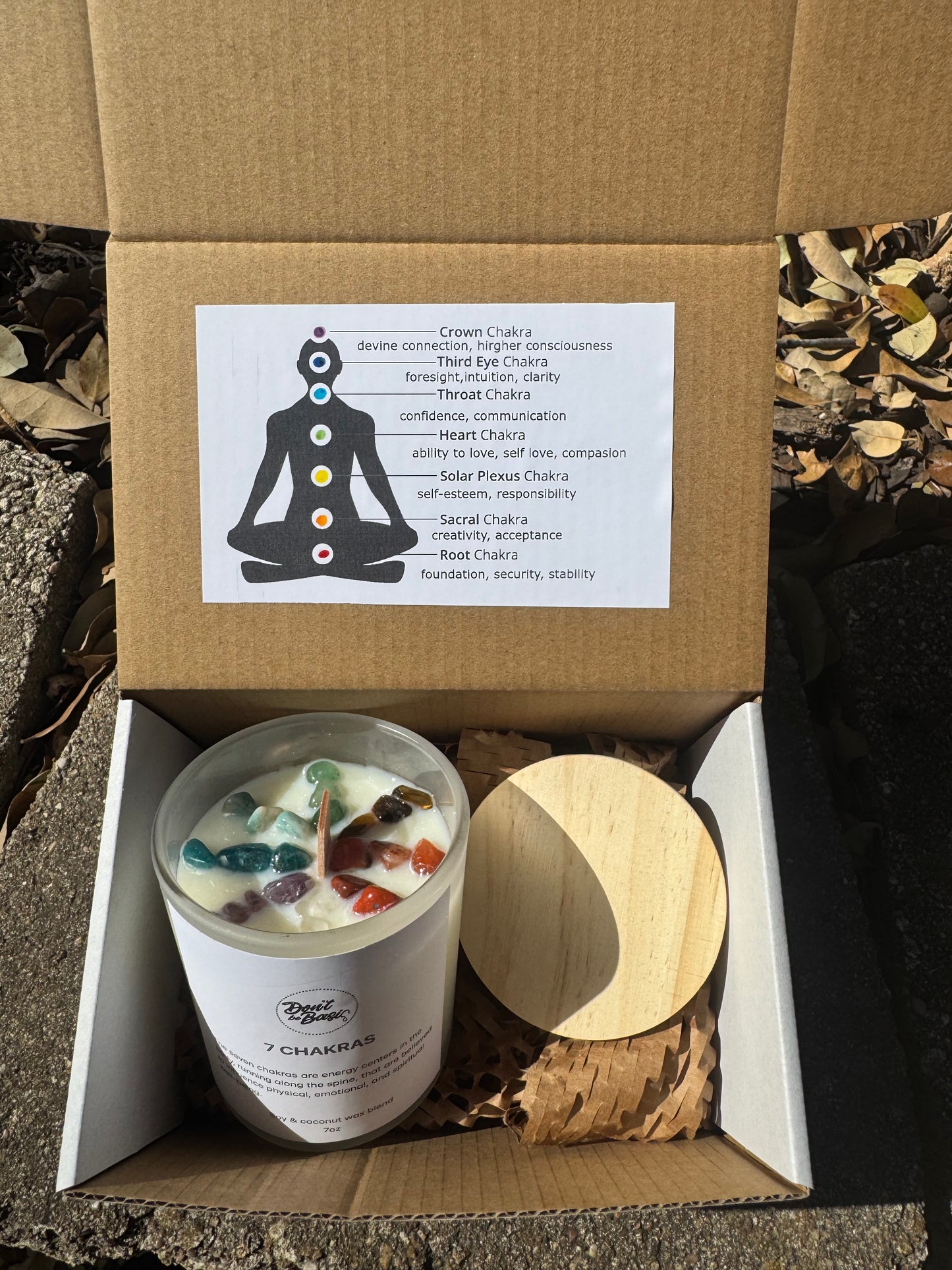 7 chakra soy coconut wax candle