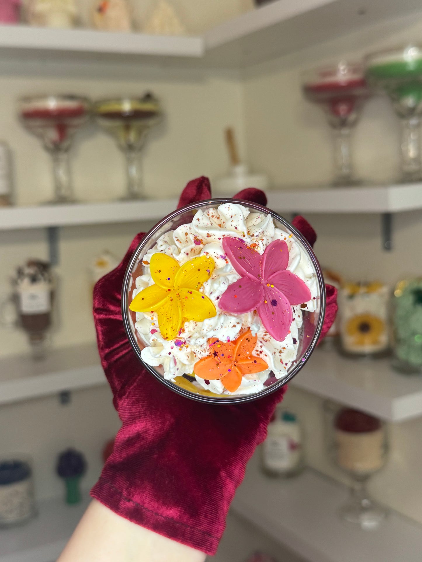 Floral candle