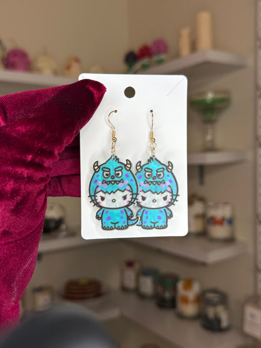 Monster Inc. hello Kitty earrings