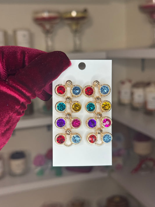 Colorful Rhinestone earrings