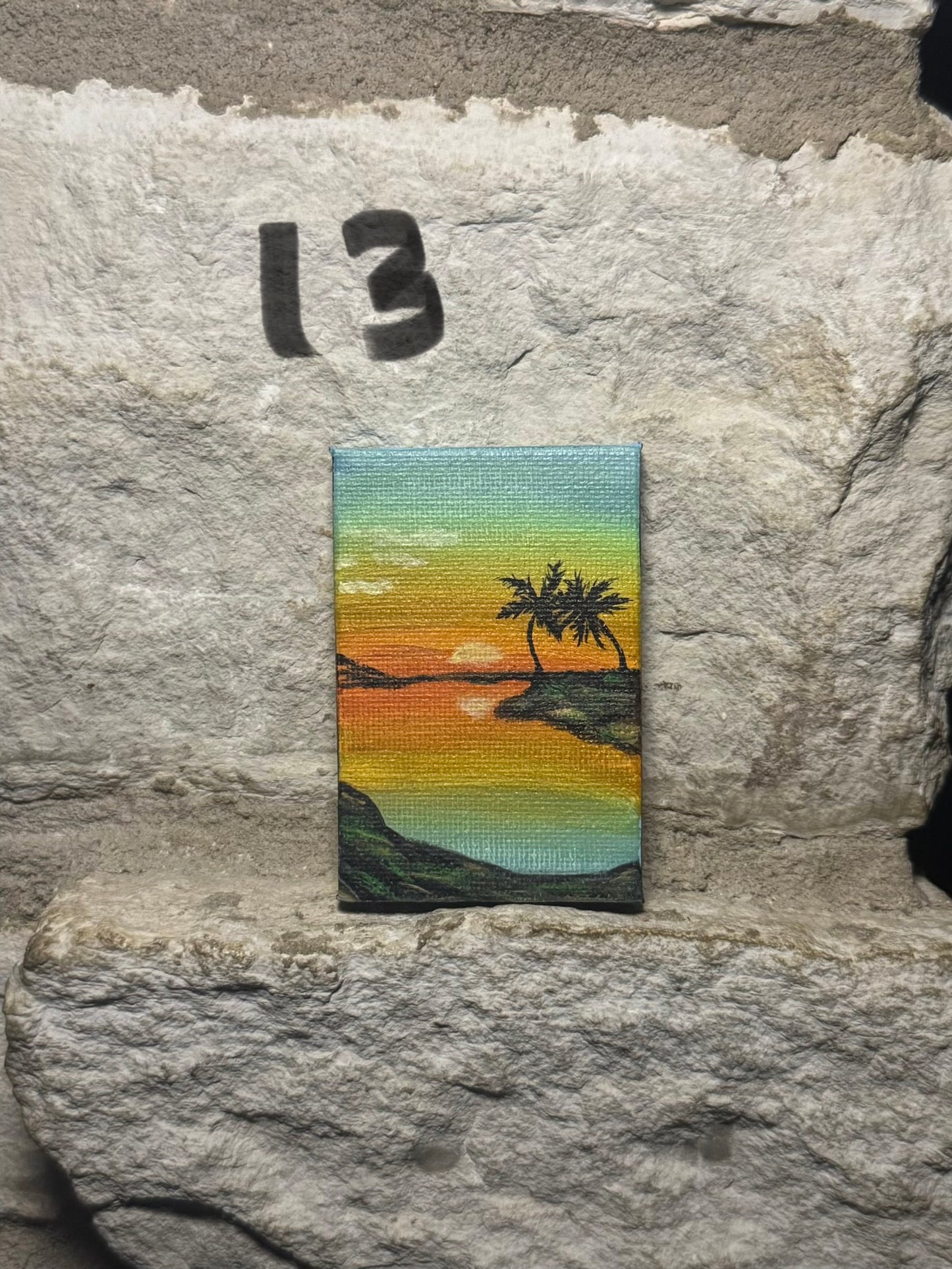 Mini landscape painting magnets