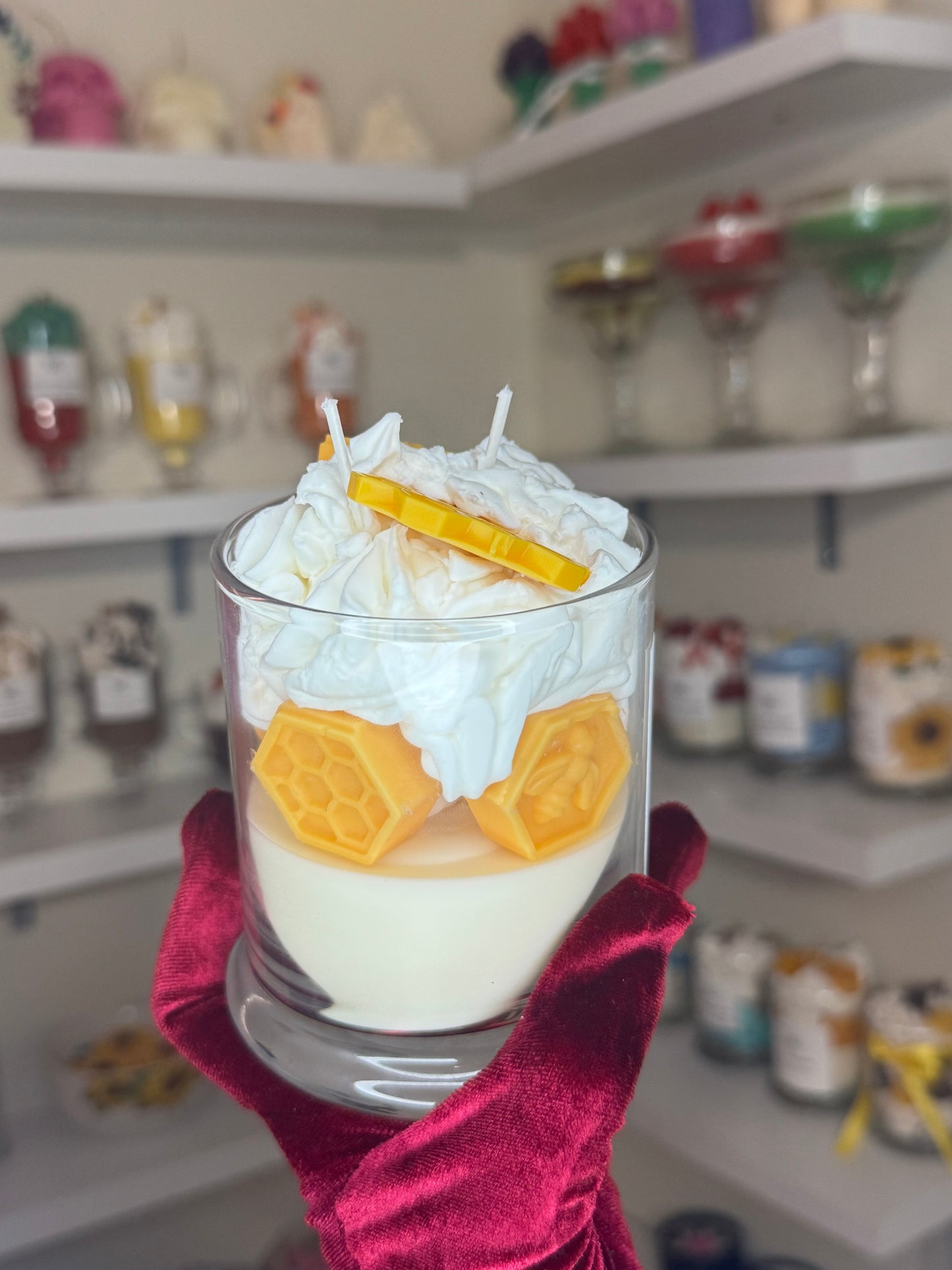 Honeycomb candle