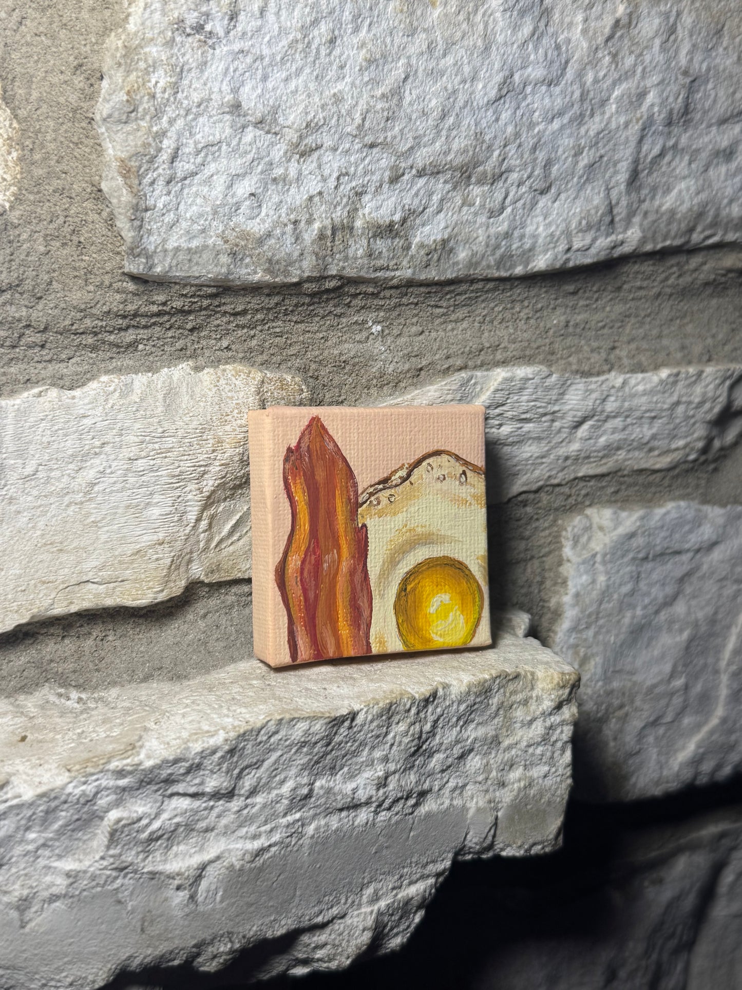 Mini food art canvas painting magnets