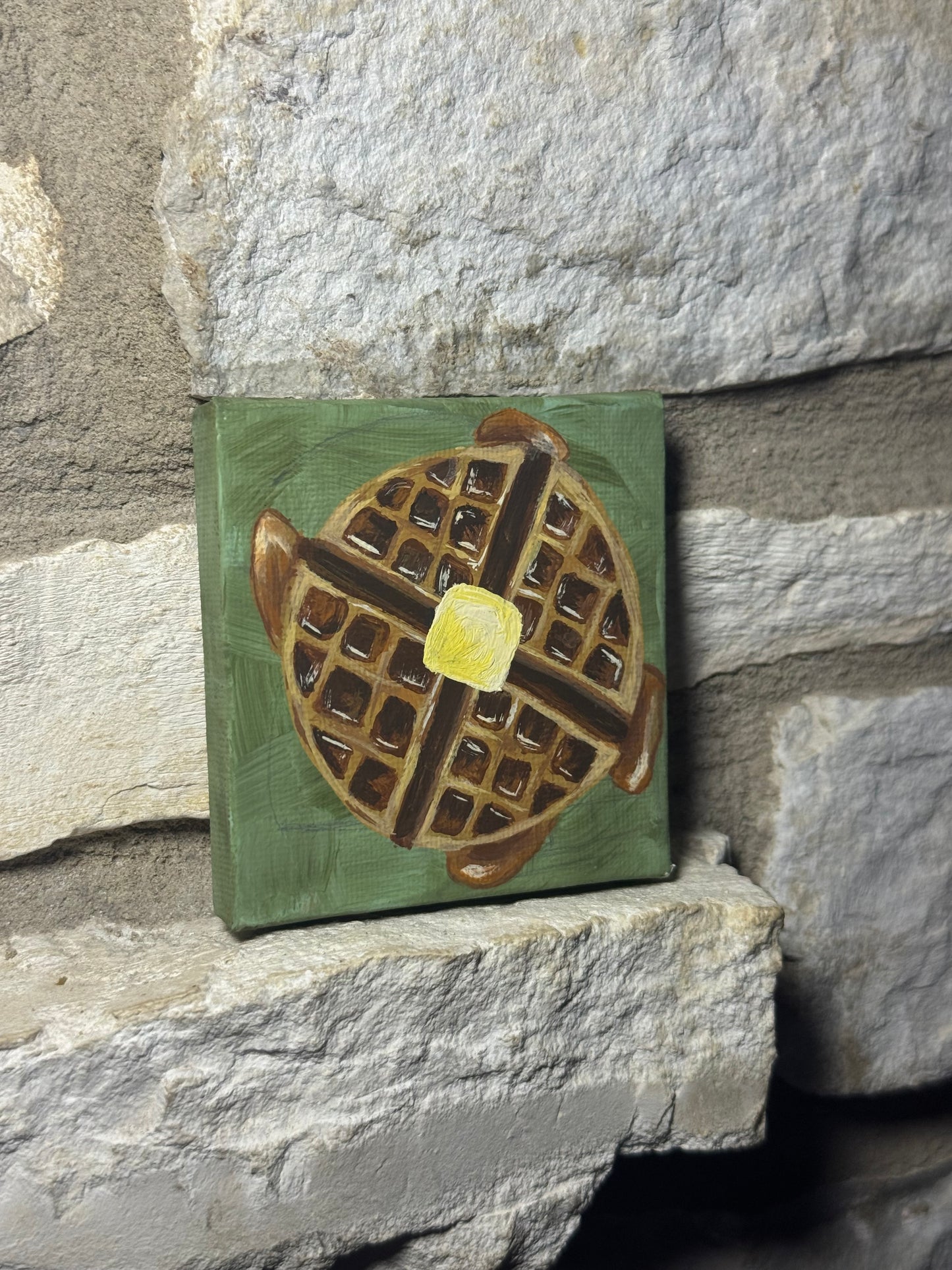 Mini food art canvas painting magnets