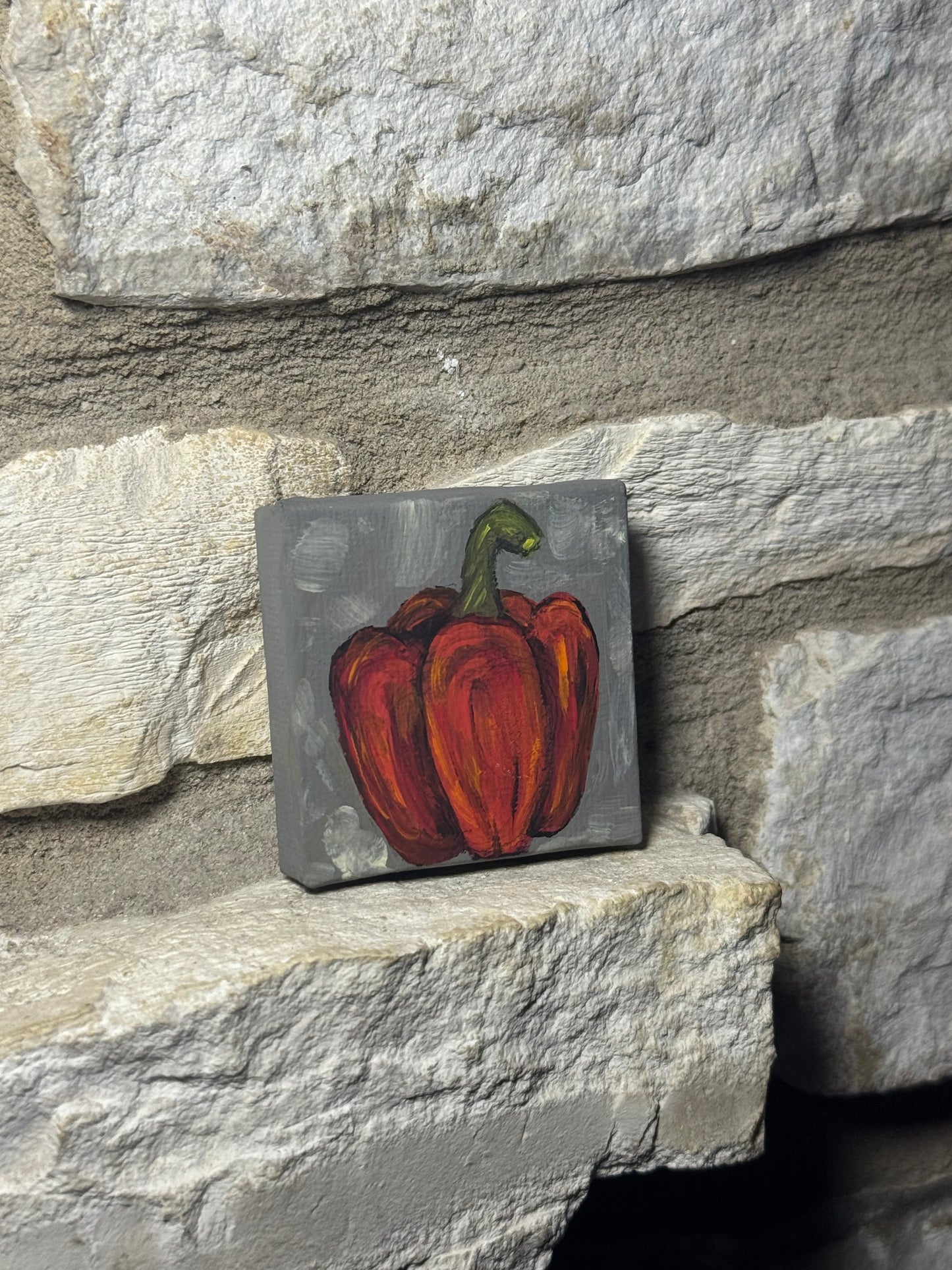 Mini food art canvas painting magnets