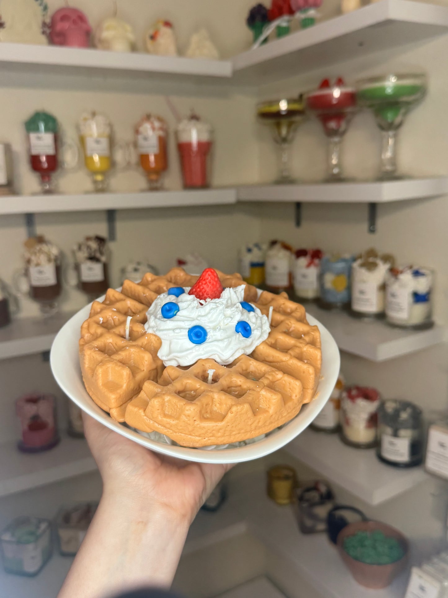 Waffle candle