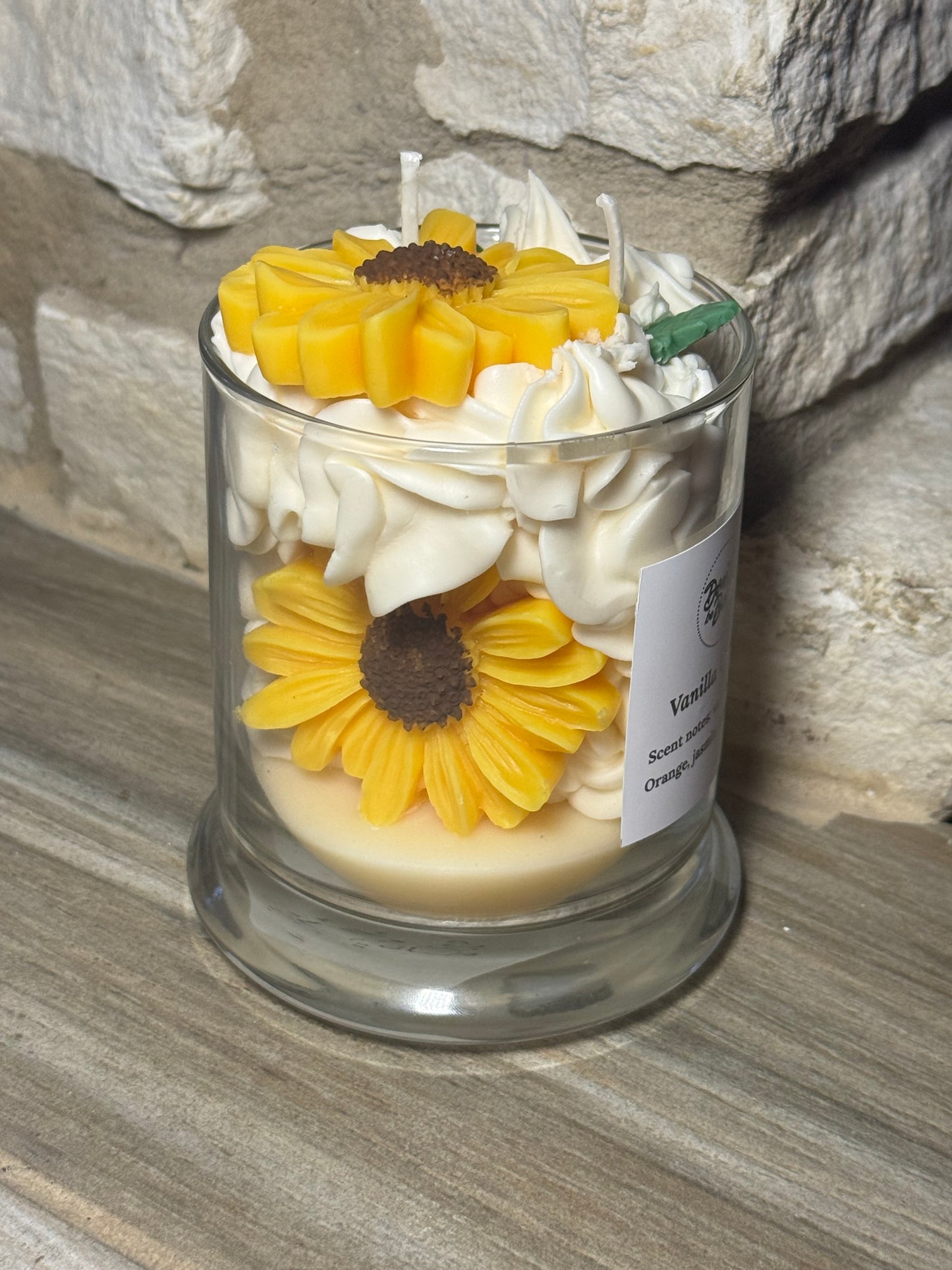 Sunflower candle