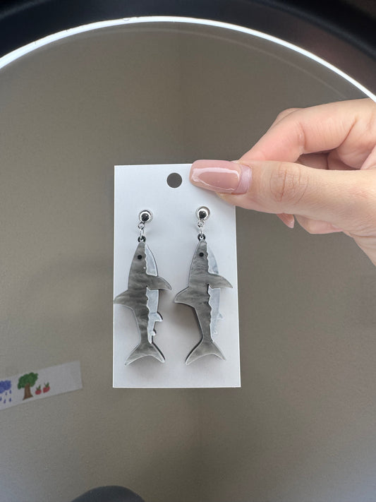 Shark earrings
