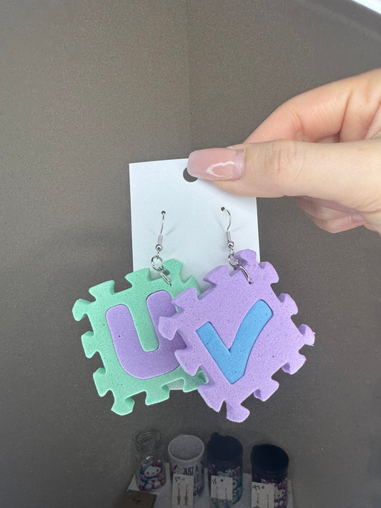 Foam mat earrings