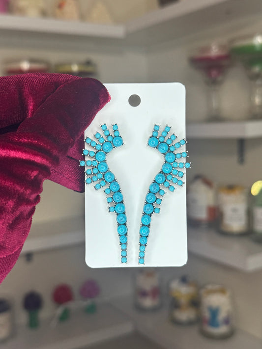 Turquoise fashion earrings ￼