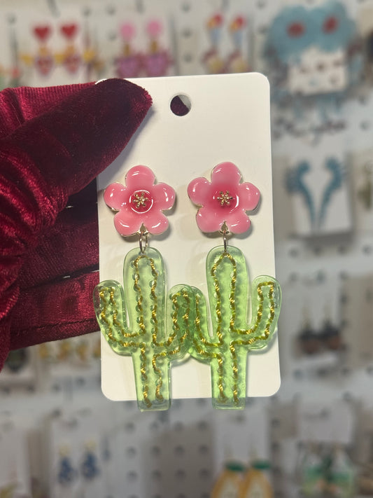 Cactus earrings