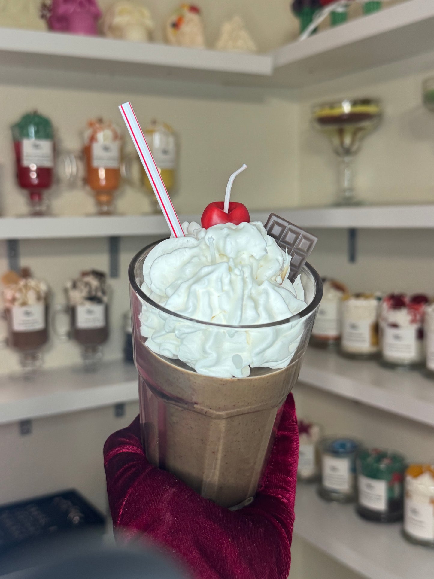 Chocolate shake candle